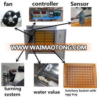 High hathing rate commercial chicken egg incubator hatching 1232 eggs capacity incubator